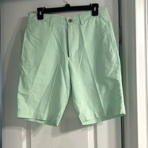 Men’s/boys size 30 waist chaps mint green flat front shorts